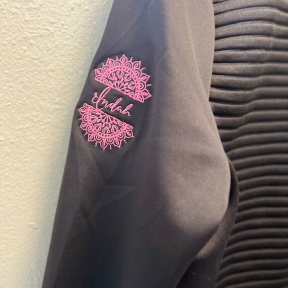 Tri-Mountain Performance Womens Jacket M Gray Full-Zip Custom undah On Sleeve - Picture 3 of 7